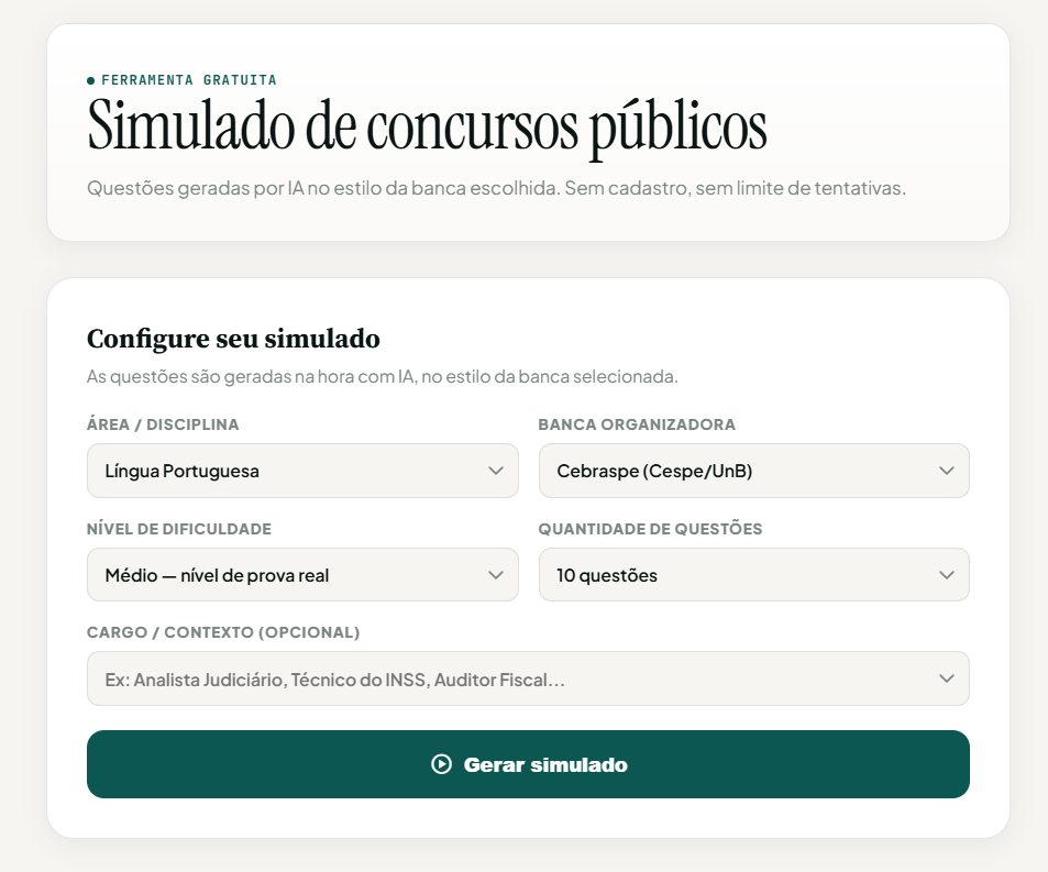 Simulado de Concurso Online Gratuito: Como Usar a Ferramenta